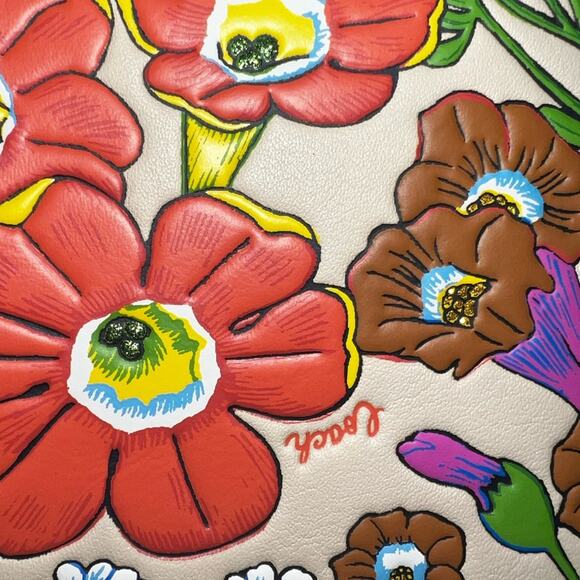 Coach Corner Zip Floral Wristlet NWT - Picture 3 of 5